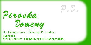 piroska domeny business card
